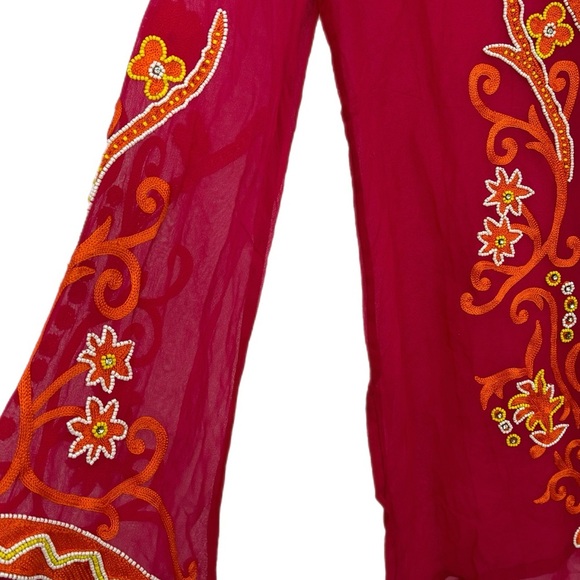 New Boston Proper Resort Embroidered Sheer Tunic Top Womens Sz XXS MSRP $129 - Picture 5 of 12